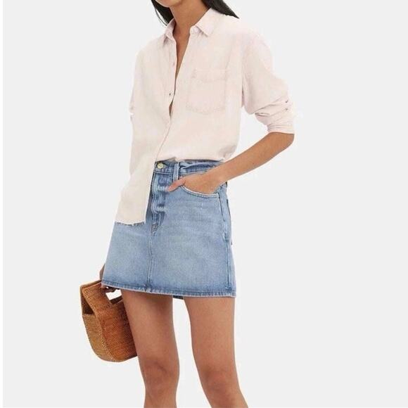 Rails Ingrid Raw Blush Acid Wash Button Down Sz M - Picture 1 of 9